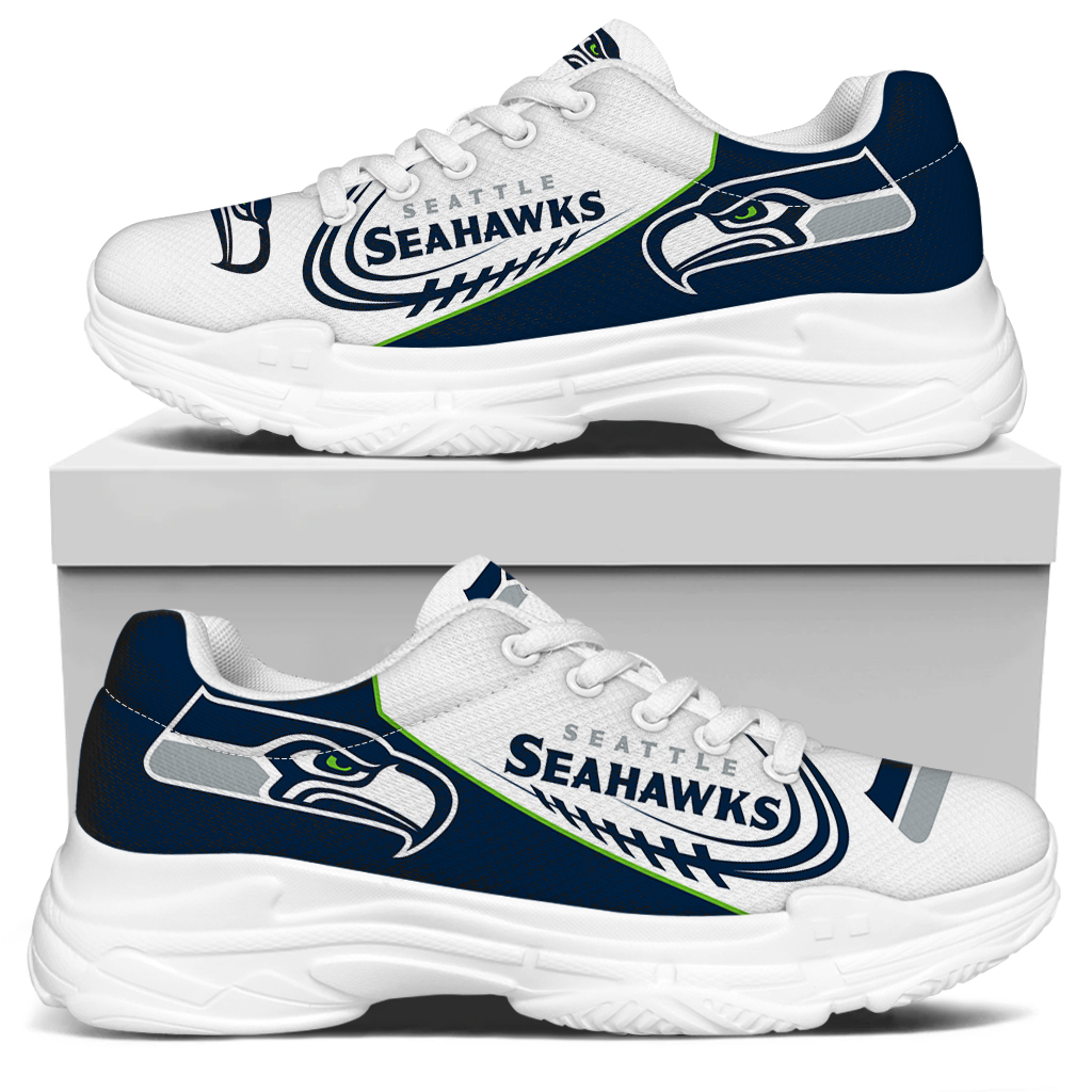Women's Seattle Seahawks Edition Chunky Sneakers With Line 007